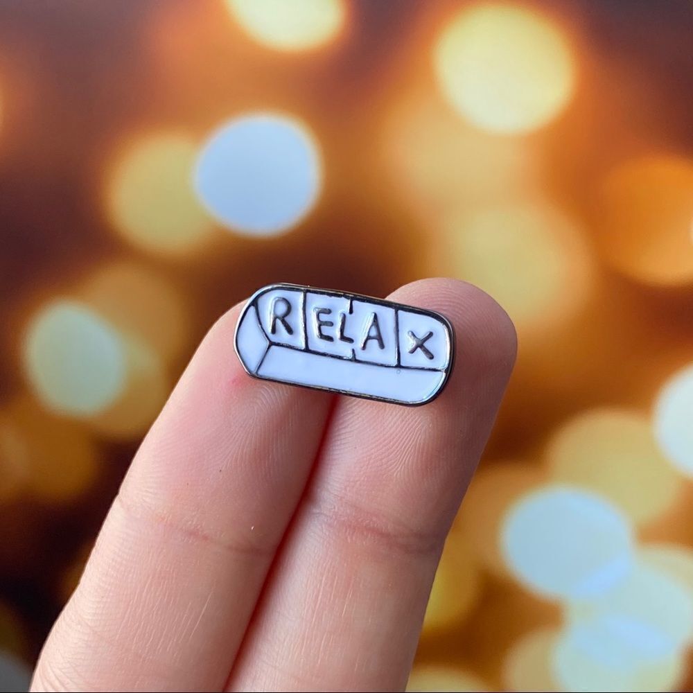 Relax Pill Enamel Pin/ Brooch